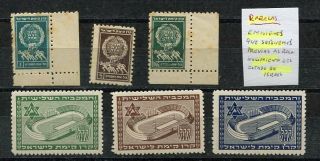Au305) Israel Old Stamps Mnh Some Toned And 1x