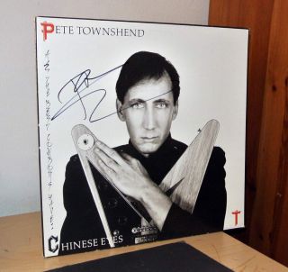 Pete Townshend Signed Vinyl Lp " Chinese Eyes " Atco Sd - 38149