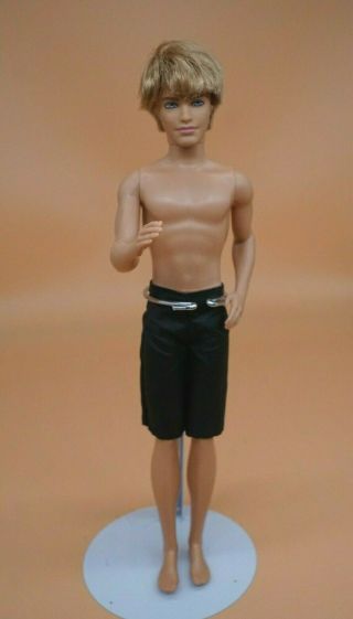 2009 Barbie Ken Doll Shorts Blonde Rooted Hair With Articulated Arms