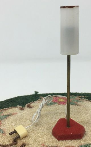 Vtg.  Dollhouse Miniature Electric Tall Mid Century Floor Lamp Made In W.  Germany
