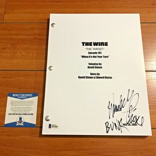 Wendell Pierce Signed The Wire Full 64 Page Pilot Script W/proof Beckett Bas