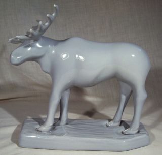 Vintage Northern Pottery Chapleau Ontario Canada Moose Grey 772 Signed Gjoni