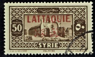 Latakia Scott 21 Fifty Piasters 1931 - 1933 Issue Stamp
