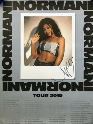 Normani Autograph Vip Rare Poster 18 " X 24 " Hand Signed Fifth Harmony