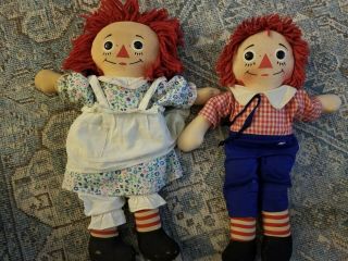 Vintage 1960 - 1970 Knicker Bocker Raggedy Ann And Andy Dolls Clothing