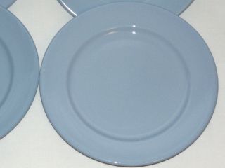 VINTAGE GRINDLEY ENGLAND POTTERY DINNER PLATE SET LUPIN PETAL TURQUOISE BLUE 2