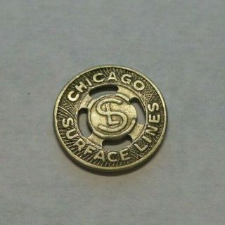 Chicago Il 1925 Transit Token 150t Chicago Surface Lines Csl
