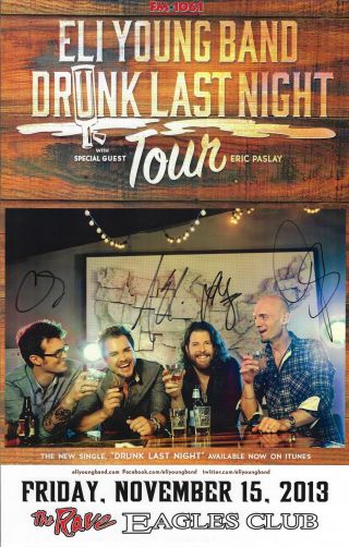 Eli Young Band Autographed Concert Poster