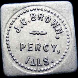 1934 Percy Illinois Good For Token J C Brown Unlisted Merchant