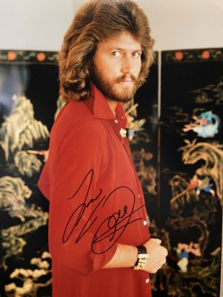 Authentic Barry Gibb Hand Signed 8x12 Photo Autographed Bee Gees