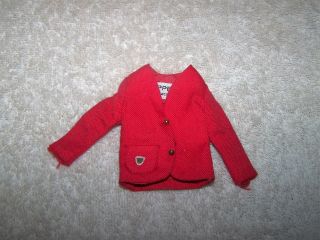 Vintage Skipper School Girl (1965 - 1966) 1921 Red Cardigan Jacket
