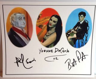 Munsters Tv Autograph Lewis/decarlo/pattrick Signed 8x10 Photo By 3 (lhau - 121)