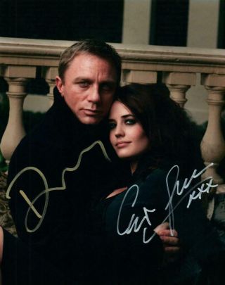 Eva Green Daniel Craig Autographed 8x10 Picture Signed Photo Pic Includes