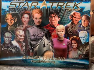 Autographed Photo From The Official Star Trek Convention With 8 Autographs