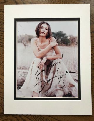 Diane Lane Signed 11 X 14 Matted Color Photo With