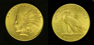 24kt 1933 Indian Head $10 Dollar Gold Plated Coin