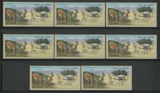 Israel,  Fauna Wild Animals,  Mnh Atm Stamps,  Type - Ii Values,  Lot - 13
