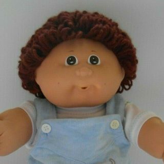 Vintage Cabbage Patch Boy Brown Hair And Blue Eyes With Paci Mouth