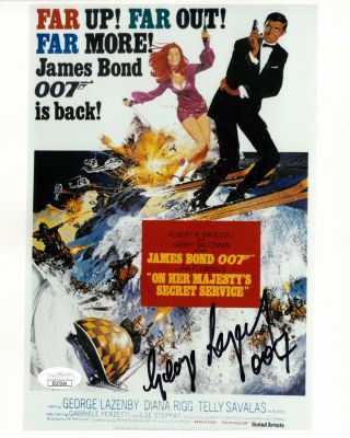 George Lazenby Signed 007 James Bond Autographed 8x10 Photo Jsa Ii27324