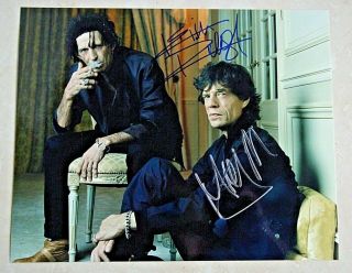 Mick Jagger & Keith Richards/ Rolling Stones / Signed 8x10 Celebrity Photo /