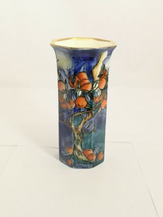 S Hancock & Sons Corona Ware Cherry Ripe Signed Molly Hand Painted Tudric Vase