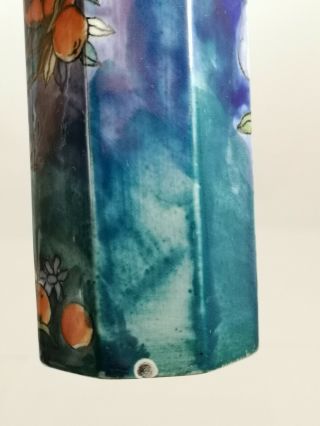 S Hancock & Sons Corona Ware Cherry Ripe Signed Molly Hand Painted Tudric Vase 3