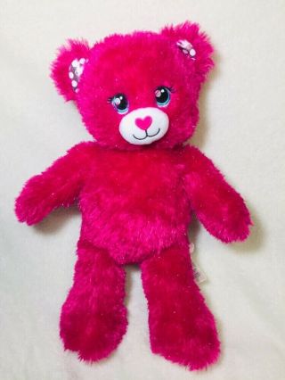 Build A Bear Barbie 16 " Plush Pink Sparkle Glitter Embroidered Eyes Plush