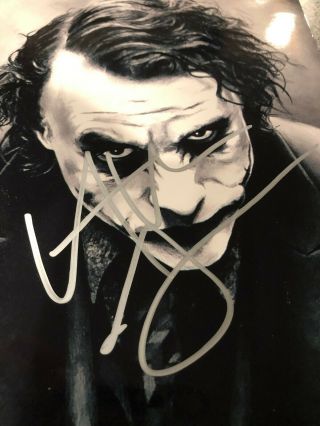 Heath Ledger SIGNED Photo B&W Glossy Drawing Dark Knight Joker Autograph 2