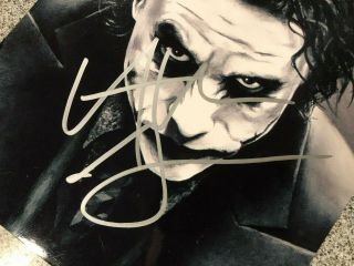 Heath Ledger SIGNED Photo B&W Glossy Drawing Dark Knight Joker Autograph 3