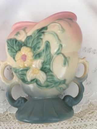 Vintage Hull Wildflower Vase W - 5 - 6 1/2 " Dbl Handle Matted