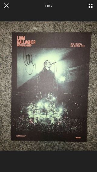 2 Liam Gallagher Oasis Mtv Unplugged Signed Posters A4 Size