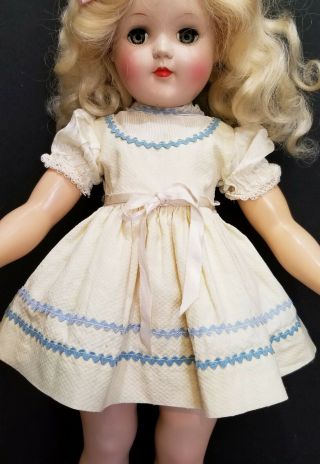 Vintage Factory Yellow Doll Dress Fits Saucy Walker Dolls 20 " Attached Slip