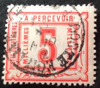 Egypt 1888 5 Mils Red Postage Due Stamp