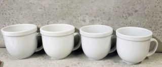 Tienshan Culinary Arts Cafeware Cups Mugs White 12 oz Set of 4 2