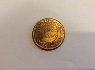 Fort Wayne,  Indiana Masonic Penny,  Brass,  Fort Wayne Chapter No.  19