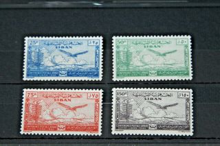 Lebanon 1946 Air - Arab Postal Congress - Set Of 4,  Unmounted (sg330/33)