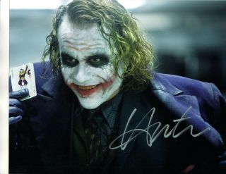 Heath Ledger - =the Joker= - Closeup Hand Signed Autographed Photo W/coa
