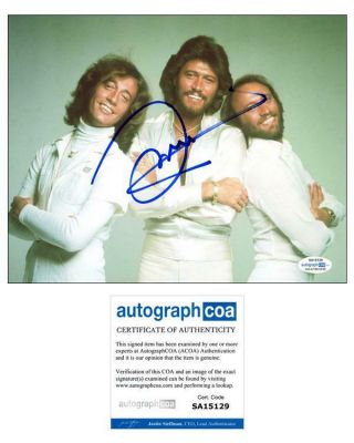 Barry Gibb " The Bee Gees " Autograph Signed 8x10 Photo E Acoa