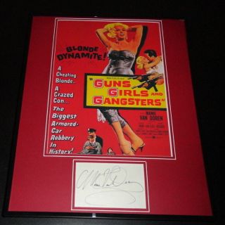 Mamie Van Doren Signed Framed 16x20 Guns Girls Gangsters Poster Display