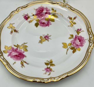 Tiffany & Co Spode Copeland Pink & Gold Floral Plates England 2