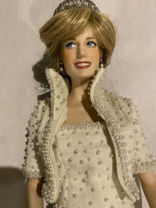 Princess Diana Of Wales Porcelain Doll 17 " Franklin 1997