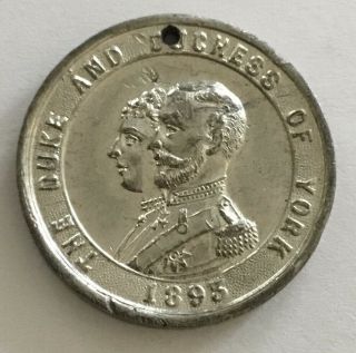 1893 Duke And Duchess Of York Wedding Holed Coin Medal