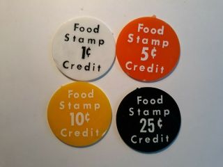 Powe ' s Grocery,  Chicago,  IL 38mm food stamp token set.  Older type. 2
