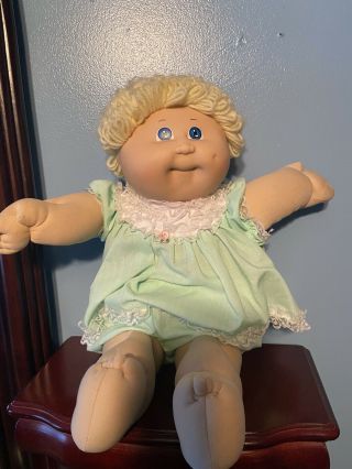 Vintage Cabbage Patch Doll 1978 - 1982 Blonde Hair,  Blue Eyes Girl