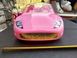 Barbie Glam Pink Convertible Car Mattel Sports Car 2 Seats Seat Belts