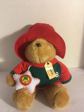 Sears Kids Gifts Paddington Bear Plush With 1995 Dated Christmas Ornament