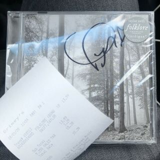 Taylor Swift Official Signed Autographed Folklore Cd W/ Receipt From Grimey’s