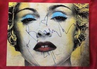 Mr Brainwash Signed Autographed 8.  5x11 Photo Life Is Madonna
