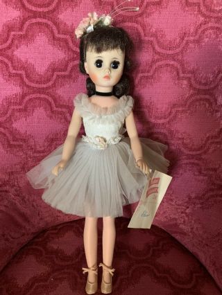 Vintage Madame Alexander Elise Ballerina Doll 17” Brunette With Brown Eyes