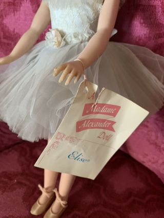 VINTAGE Madame Alexander ELISE Ballerina Doll 17” Brunette With Brown Eyes 3